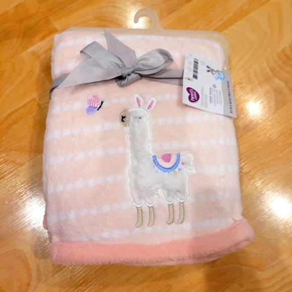 Parent's Choice Pink Plush Llama Baby Blanket New 30x40 - Picture 1 of 6